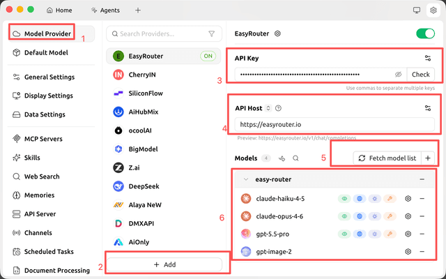 Cherry Studio | EasyRouter API Docs