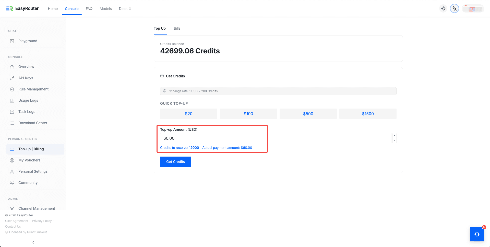 Top Up Confirmation