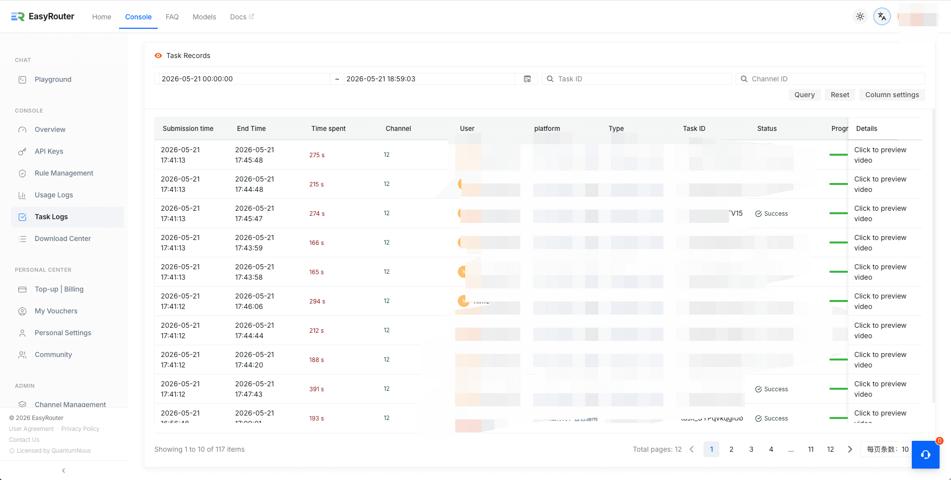 Task Logs